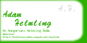 adam helmling business card